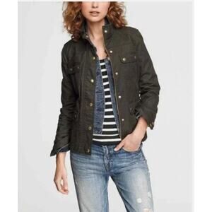 J. Crew Downtown Field Jacket Chore Coat Cotton Waxed Mossy Brown 19034 Small